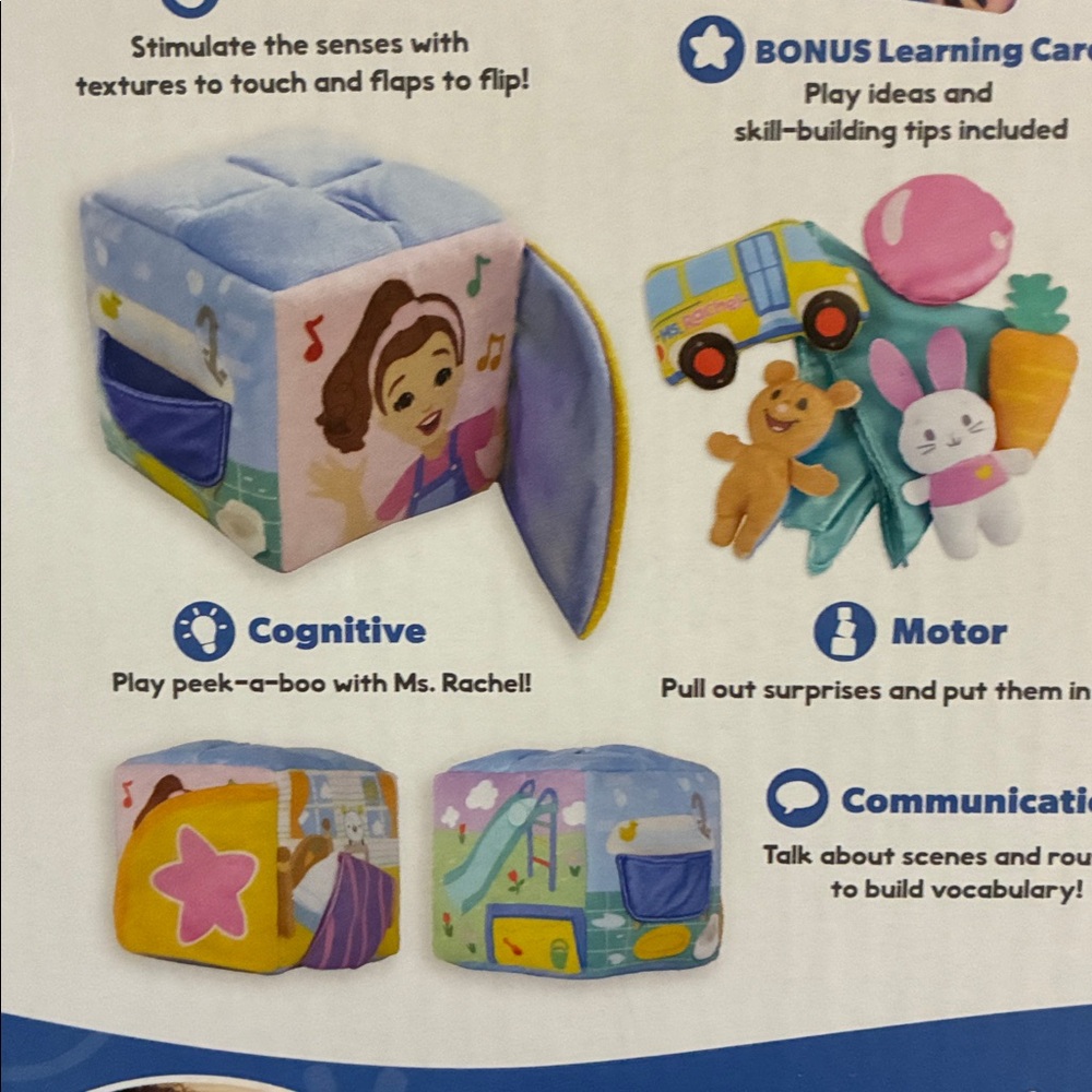 Gund Ms. Rachel Surprise Learning Box - Pink, Yellow, Blue - Picture 3 of 4